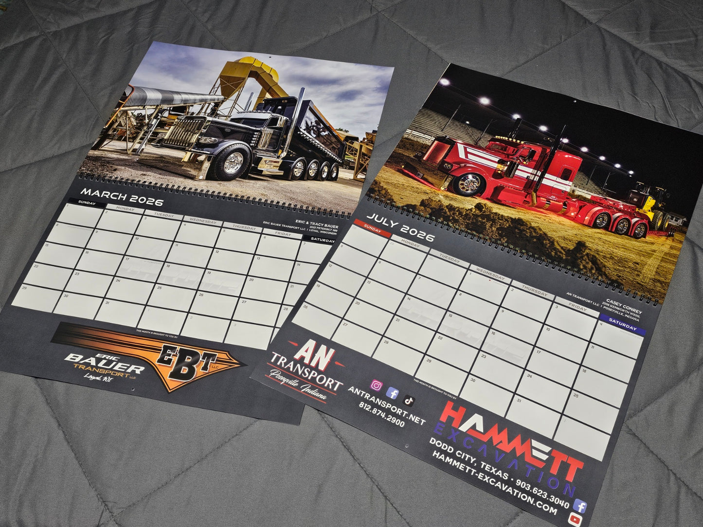 Class and Chrome Big Rig Calendar 2026