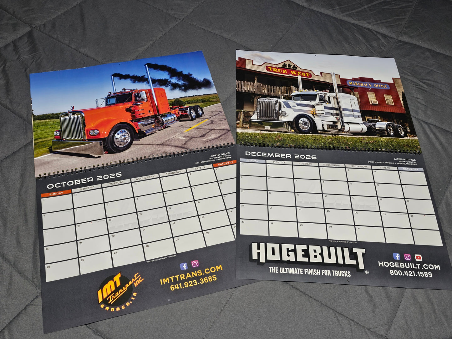 Class and Chrome Big Rig Calendar 2026