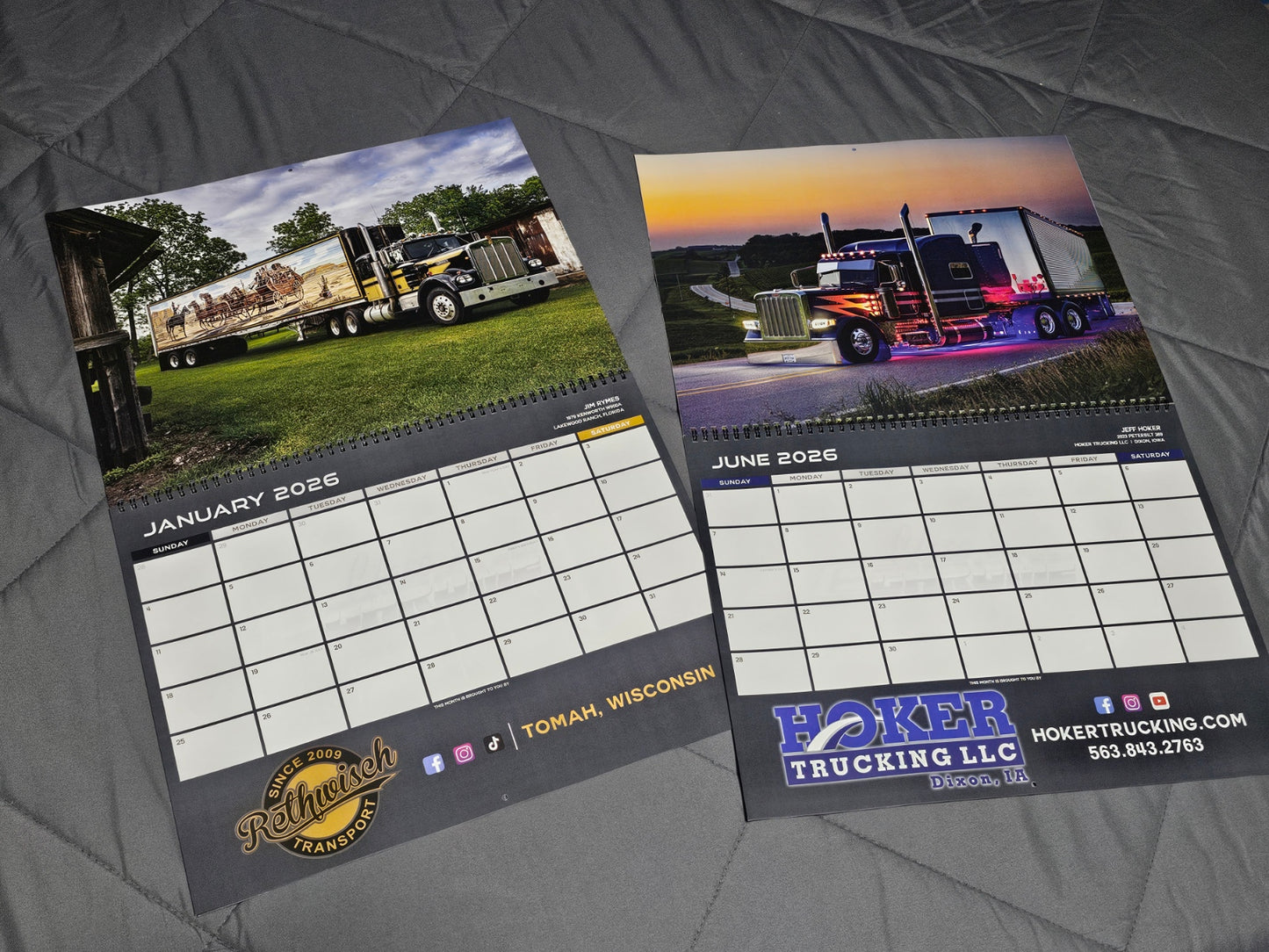 Class and Chrome Big Rig Calendar 2026
